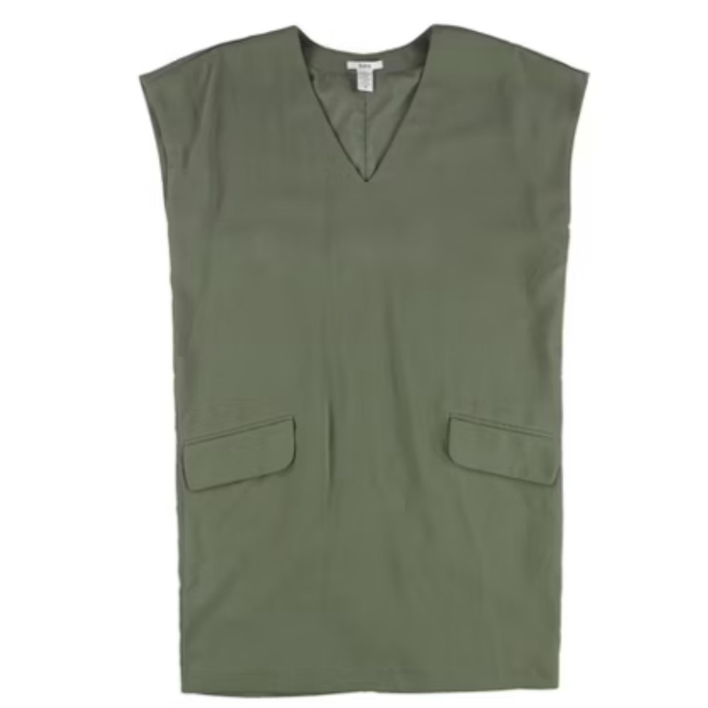 Bar III Khaki V-Neck Mini Dress